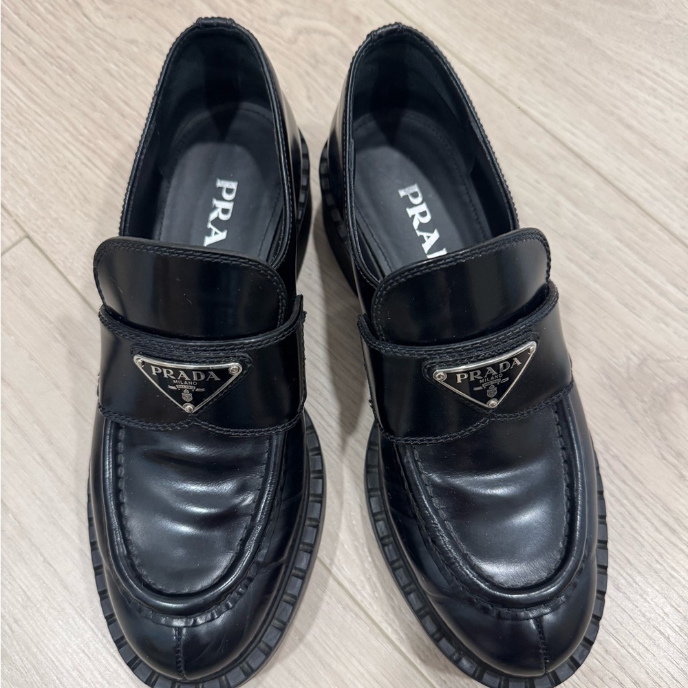 Prada Leather Loafers Size 36